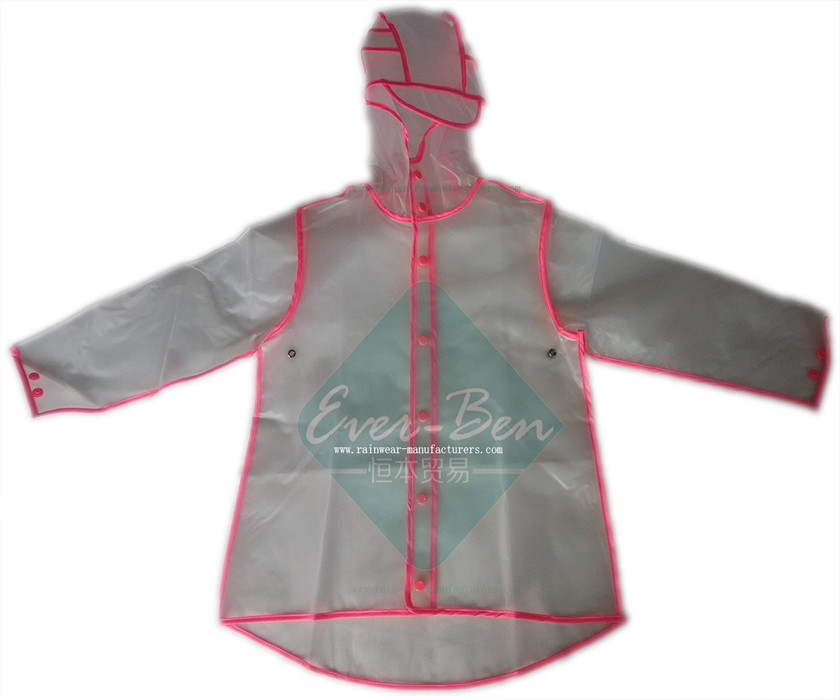 Transparent Plastic Rainwear-Womens PVC Raincoat-Clear Plastic Rain Mac Manufacturer-Womens Vinyl Raincoat